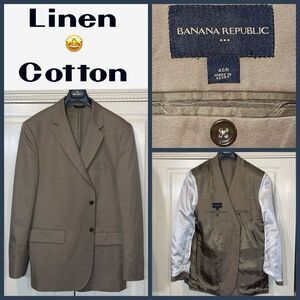 Banana‎ Republic Blazer Men 46R Linen Blend Sport Coat Jacket